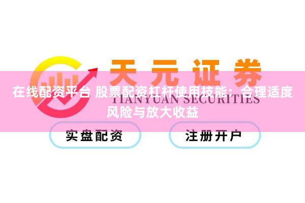 在线配资平台 股票配资杠杆使用技能:合理适度风险与放大收益