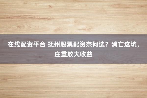 在线配资平台 抚州股票配资奈何选?消亡这坑,庄重放大收益